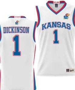 Hunter Dickinson Jersey #1 Kansas Jayhawks NIL College Basketball Lightweight White