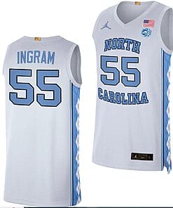 Harrison Ingram Jersey #55 North Carolina Tar Heels College Basketball White