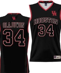 Hakeem Olajuwon Jersey #34 Houston Cougars NIL College Basketball Lightweight Black
