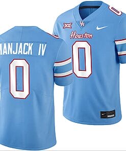 Houston Cougars Oilers Themed #0 Joseph Manjack IV Jersey NCAA Football Blue