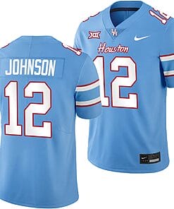 Houston Cougars Oilers Themed #12 Stephon Johnson Jersey NCAA Football Blue