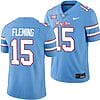 Houston Cougars Oilers Themed #15 Malik Fleming Jersey NCAA Football Blue