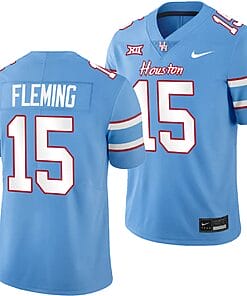 Houston Cougars Oilers Themed #15 Malik Fleming Jersey NCAA Football Blue