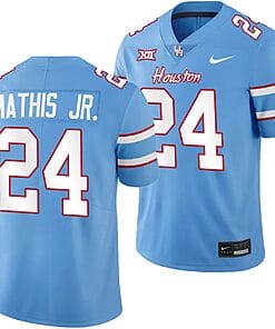Houston Cougars Oilers Themed #24 Tony Mathis Jr Jersey NCAA Football Blue