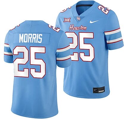 Houston Cougars Oilers Themed #25 Jamal Morris Jersey NCAA Football Blue