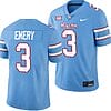 Houston Cougars Oilers Themed #3 Jalen Emery Jersey NCAA Football Blue