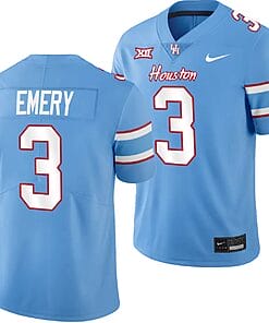 Houston Cougars Oilers Themed #3 Jalen Emery Jersey NCAA Football Blue