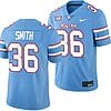 Houston Cougars Oilers Themed #36 Sherman Smith Jersey NCAA Football Blue