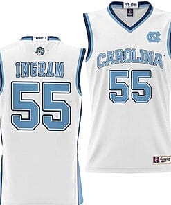 Ingram Blue Jersey #55 UNC Tar Heels College NIL Basketball Lightweight White