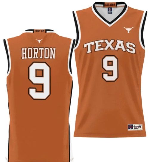 Ithiel Horton Jersey #9 Texas Longhorns NIL College Basketball Lightweight Orange