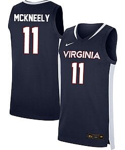 Isaac McKneely Jersey #11 Virginia Cavaliers College Basketball Stitched Navy