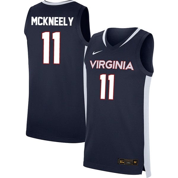 Isaac McKneely Jersey #11 Virginia Cavaliers College Basketball Stitched Navy