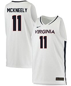 Isaac McKneely Jersey #11 Virginia Cavaliers College Basketball Stitched White