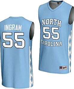 Ingram Blue Jersey #55 UNC Tar Heels Basketball Lightweight Blue