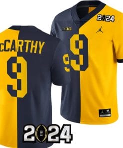 JJ McCarthy Jersey #9 Michigan Wolverines 2024 Football National Championship Playoff Mazie