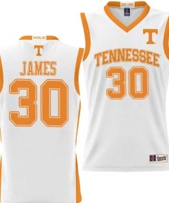 Josiah Jordan James Jersey #30 Tennessee Volunteers NIL College Basketball Lightweight White