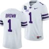 Jayce Brown Jersey #1 Kansas State Wildcats 2023 Pop-Tarts Bowl Football White