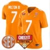 Joe Milton III Jersey #7 Tennessee Volunteers Football Cheez It Citrus Bowl Patch Orange