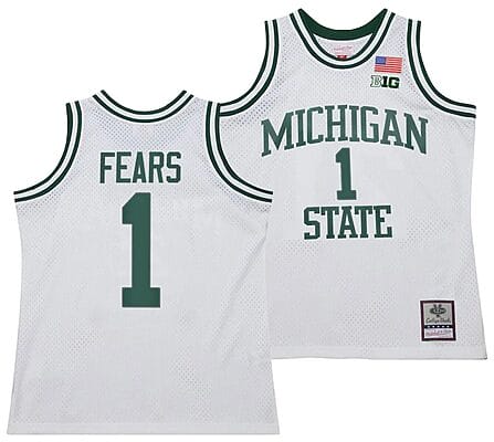 Jeremy Fears Jersey #1 Michigan State Spartans 125th Basketball Anniversary 1990 Throwback White