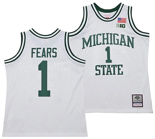 Jeremy Fears Jersey #1 Michigan State Spartans 125th Basketball Anniversary 1990 Throwback White