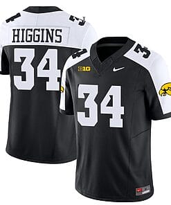 Jay Higgins Jersey #34 Iowa Hawkeyes Vapor Limited College Football Black Alternate