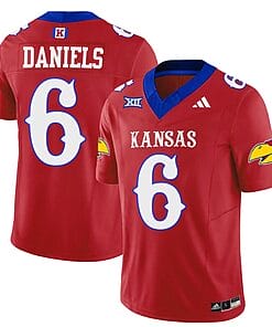 Jalon Daniels Jersey #6 Kansas Jayhawks Blackhawk Vapor Limited Football Red