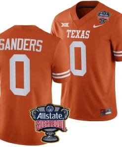 JaTavion Sanders Jersey #0 Texas Longhorns Allstate Sugar Bowl Patch 2024 College Football Orange