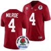 Jalen Milroe Jersey #4 Alabama Crimson Tide Rose Bowl Game 2024 Patch College Football Playoff Crimson