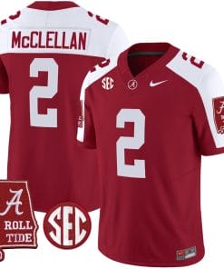 Jase McClellan Jersey #2 Alabama Crimson Tide Vapor Limited Football Alabama Map Crimson Alternate