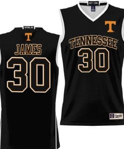 Josiah Jordan James Jersey #30 Tennessee Volunteers NIL College Basketball Lightweight Black