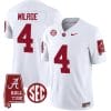 Jalen Milroe Jersey #4 Alabama Crimson Tide Vapor Limited Football Alabama Map White