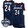 Jordan Hawkins Jersey #24 UConn Huskies 2023 National Champions College Basketball Navy