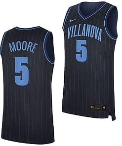 Justin Moore Jersey #5 Villanova Wildcats Replica College Basketball 2023-24 Navy