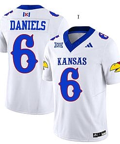 Jalon Daniels Jersey #6 Kansas Jayhawks Blackhawk Vapor Limited Football White