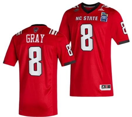 Julian Gray Jersey #8 NC State Wolfpack 2023 Pop-Tarts Bowl Football Red