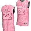 Jordan Minor Jersey #22 Virginia Cavaliers College Basketball Lightweight Pink