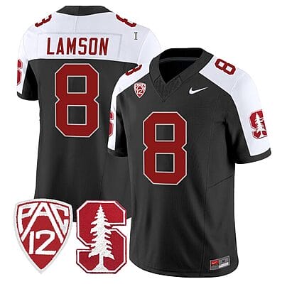 Justin Lamson Jersey #8 Stanford Cardinal Jersey Vapor Limited College Football Black Alternate