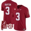 Jermaine Burton Jersey #3 Alabama Crimson Tide Vapor Limited Football Alabama Map Crimson