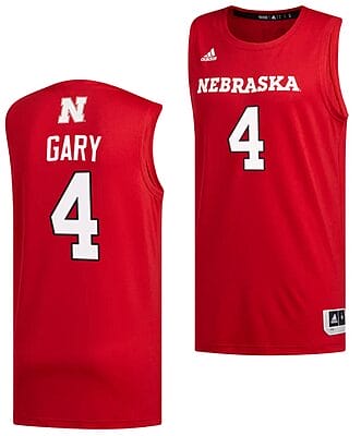 Juwan Gary Jersey #4 Nebraska Cornhuskers Basketball Swingman 2023-24 Red