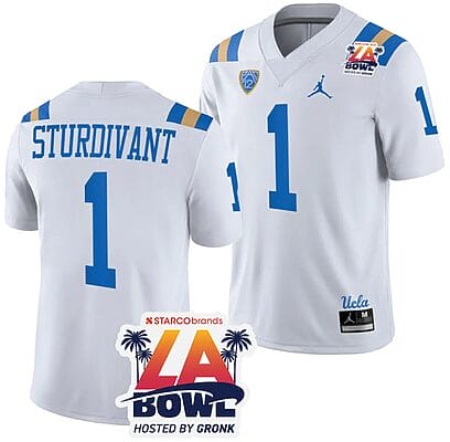 J Michael Sturdivant Jersey #1 UCLA Bruins 2023 LA Bowl College Football White