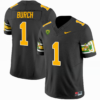 Jordan Burch Jersey #1 Oregon Ducks ‘Mighty Oregon’ 1984 Throwback Football Uniforms Black