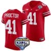 Josh Proctor Jersey #41 Ohio State Buckeyes Cotton Bowl Patch 2023 Football Scarlet