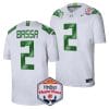 Jeffrey Bassa Jersey #2 Oregon Ducks Fiesta Bowl Patch 2024 Football White