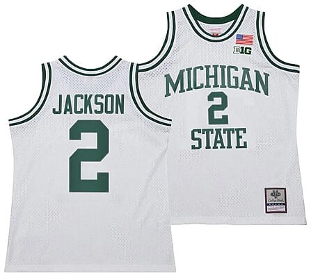 Jaren Jackson Jr Jersey #2 Michigan State Spartans 125th Basketball Anniversary 1990 Throwback White
