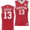 JWan Roberts Jersey #13 Houston Cougars NIL College Basketball Lightweight Red