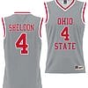Jacy Sheldon Jersey #4 Ohio State Buckeyes College Basketball Lightweight Gray