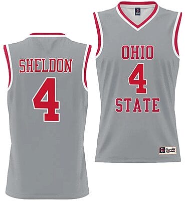 Jacy Sheldon Jersey #4 Ohio State Buckeyes College Basketball Lightweight Gray