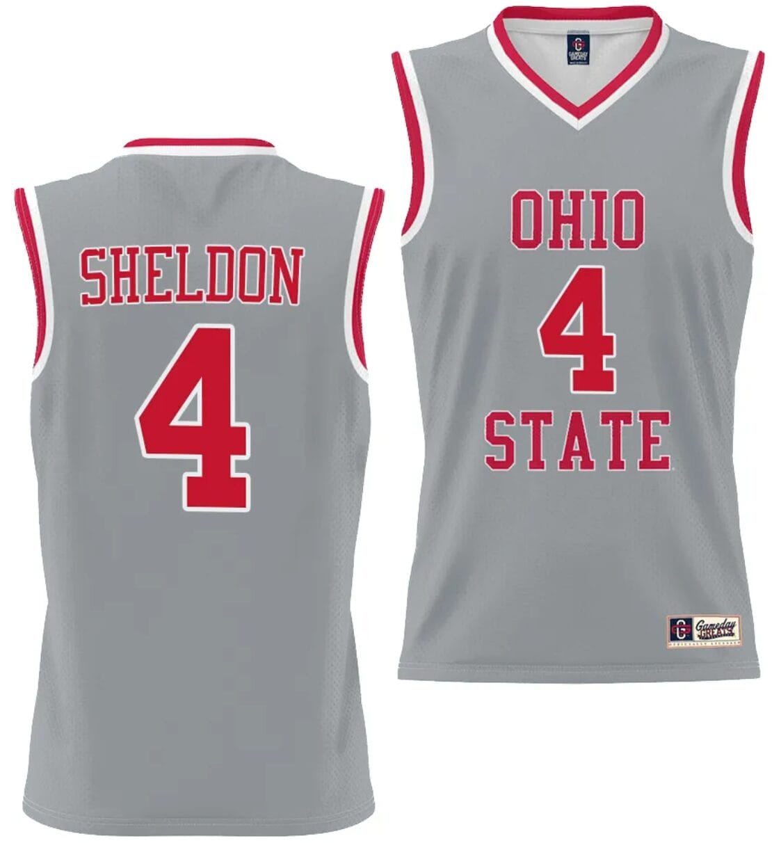 Jacy Sheldon Jersey #4 Ohio State Buckeyes College Basketball Lightweight Gray