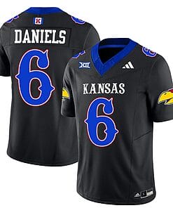 Jalon Daniels Jersey #6 Kansas Jayhawks Blackhawk Vapor Limited Football Black