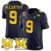 JJ McCarthy Jersey #9 Michigan Wolverines 1000 Wins Rose Bowl Big Ten Champs Patch Navy